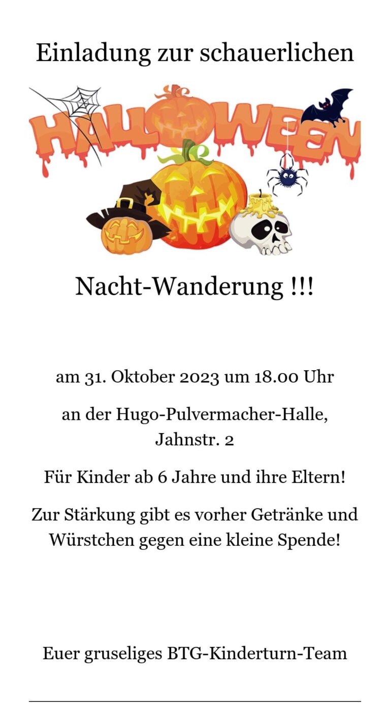 BTG-Halloweenwanderung